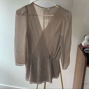 Babaton Aritzia Sheer Blouse